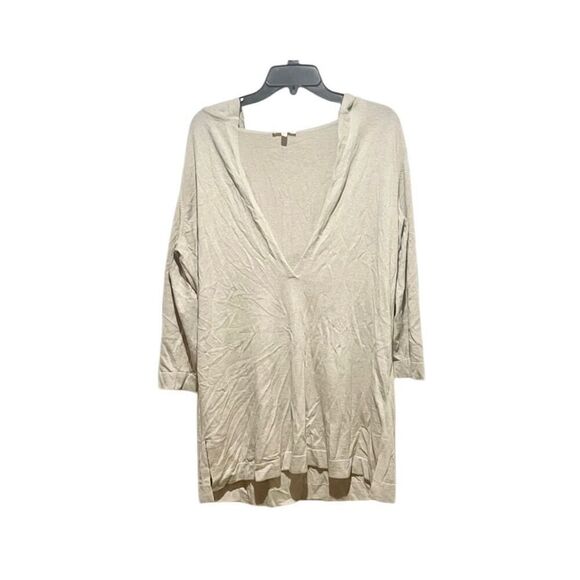 ✨Eileen Fisher Cotton & Cashmere Hooded Cream Sz Small Sweater✨ - Picture 3 of 9